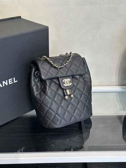 CHANEL 薩爾茨堡雙肩包 - 小號黑金