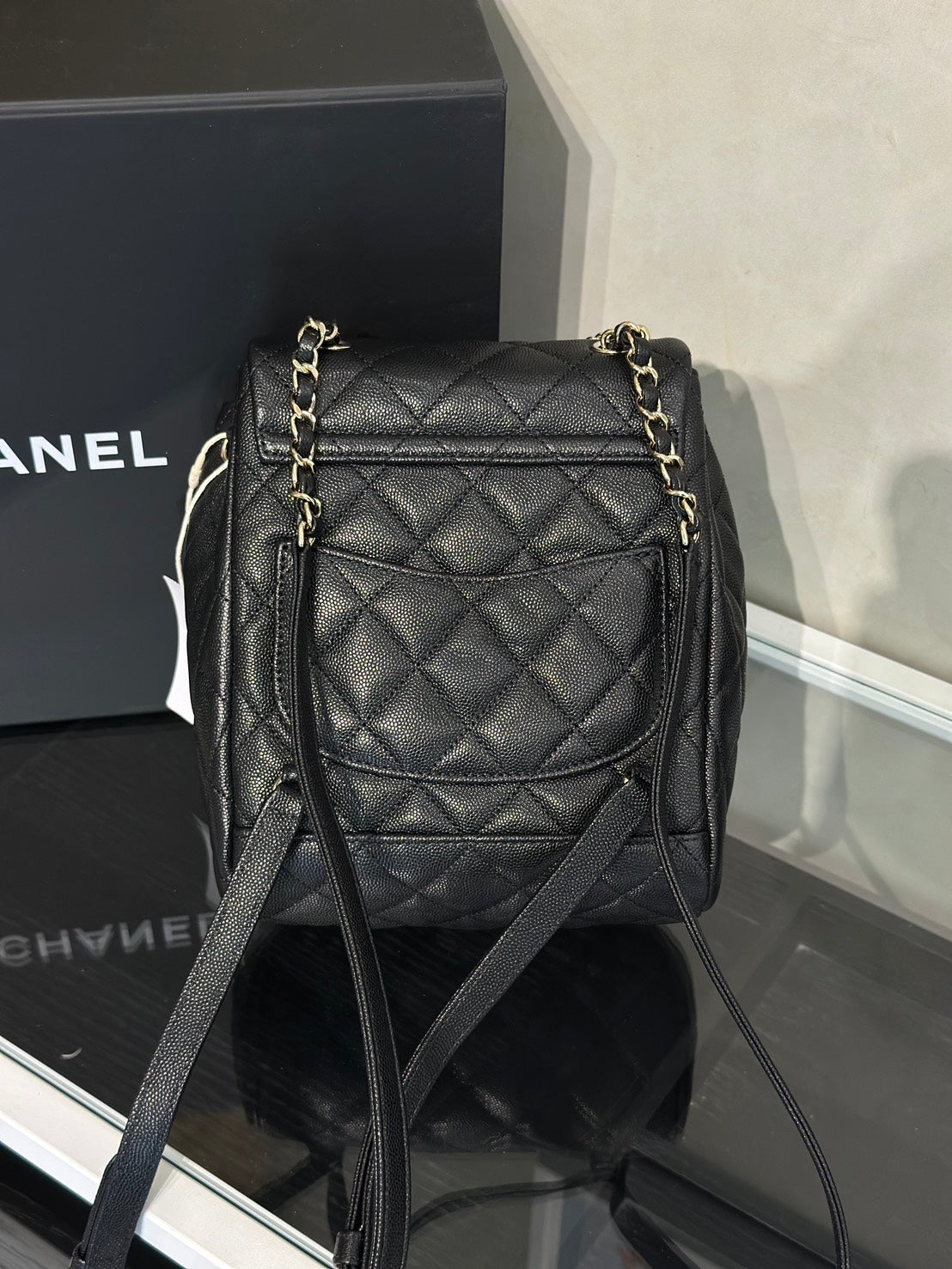 CHANEL 薩爾茨堡雙肩包 - 小號黑金