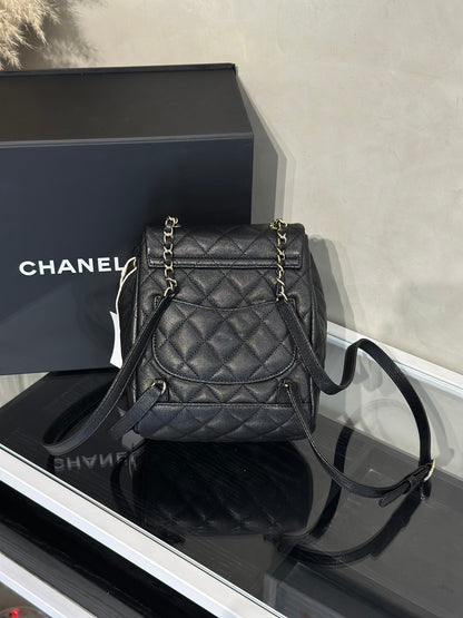 CHANEL 薩爾茨堡雙肩包 - 小號黑金