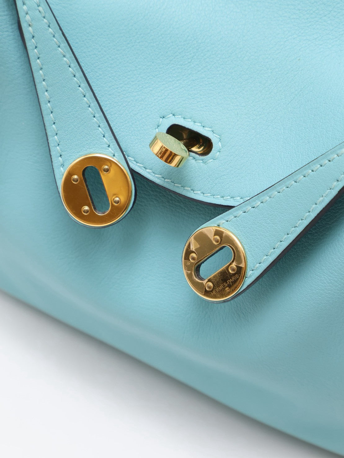 HERMES Mini Lindy - Bleu Atoll 3P 馬卡龍藍金 Y