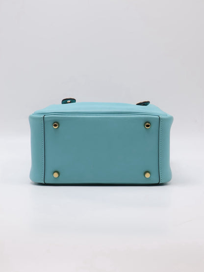 HERMES Mini Lindy - Bleu Atoll 3P 馬卡龍藍金 Y