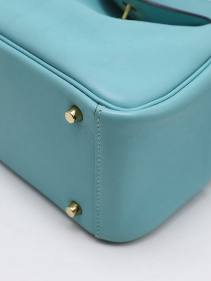 HERMES Mini Lindy - Bleu Atoll 3P 馬卡龍藍金 Y