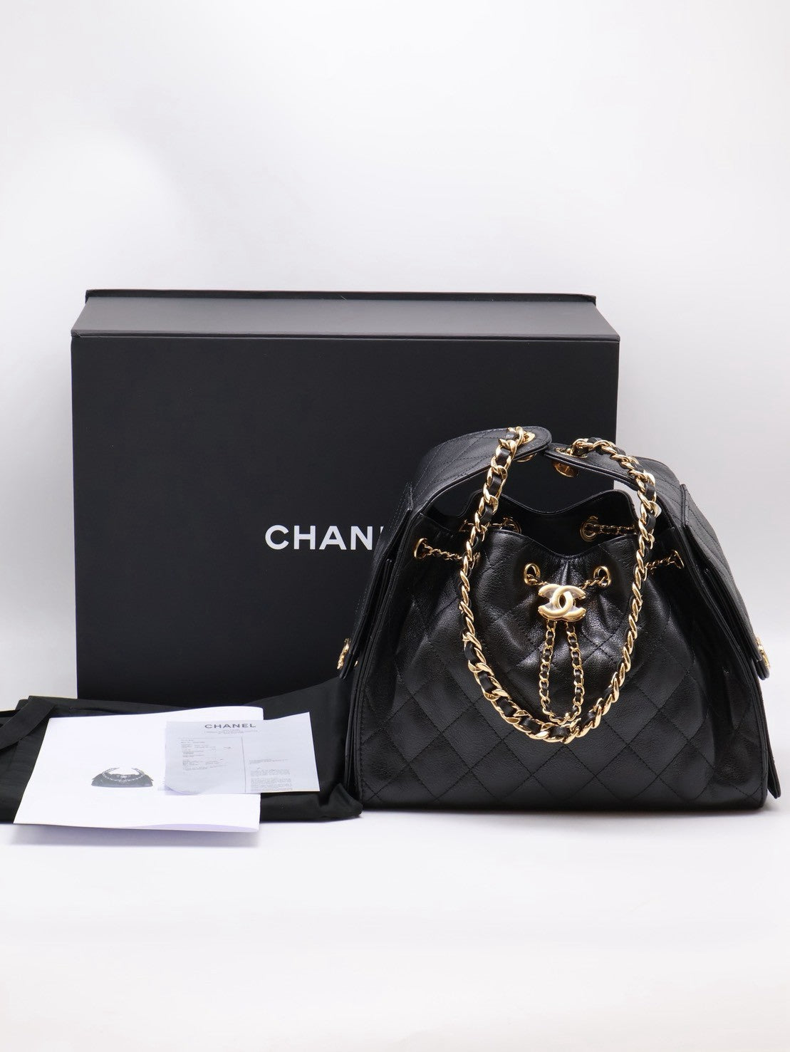 CHANEL 25 Hobo Bag - 小號黑亮金