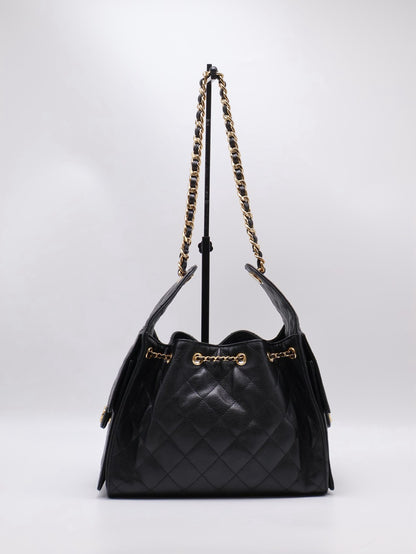 CHANEL 25 Hobo Bag - 小號黑亮金