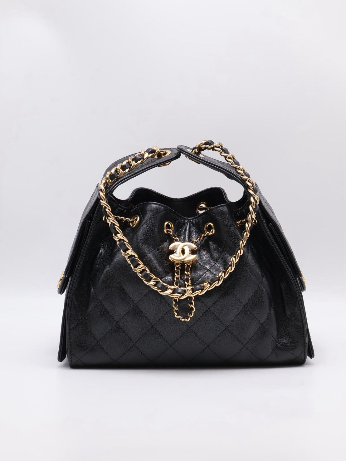 CHANEL 25 Hobo Bag - 小號黑亮金