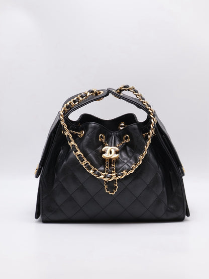 CHANEL 25 Hobo Bag - 小號黑亮金