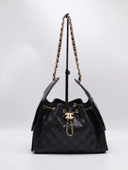 CHANEL 25 Hobo Bag - 小號黑亮金