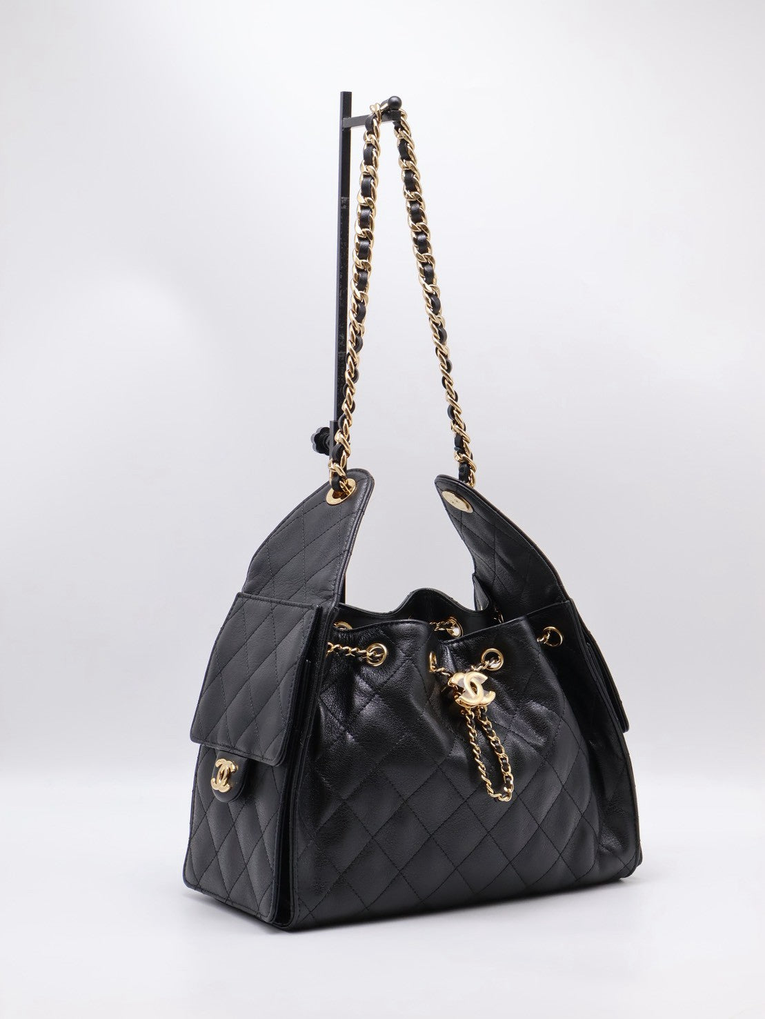 CHANEL 25 Hobo Bag - 小號黑亮金