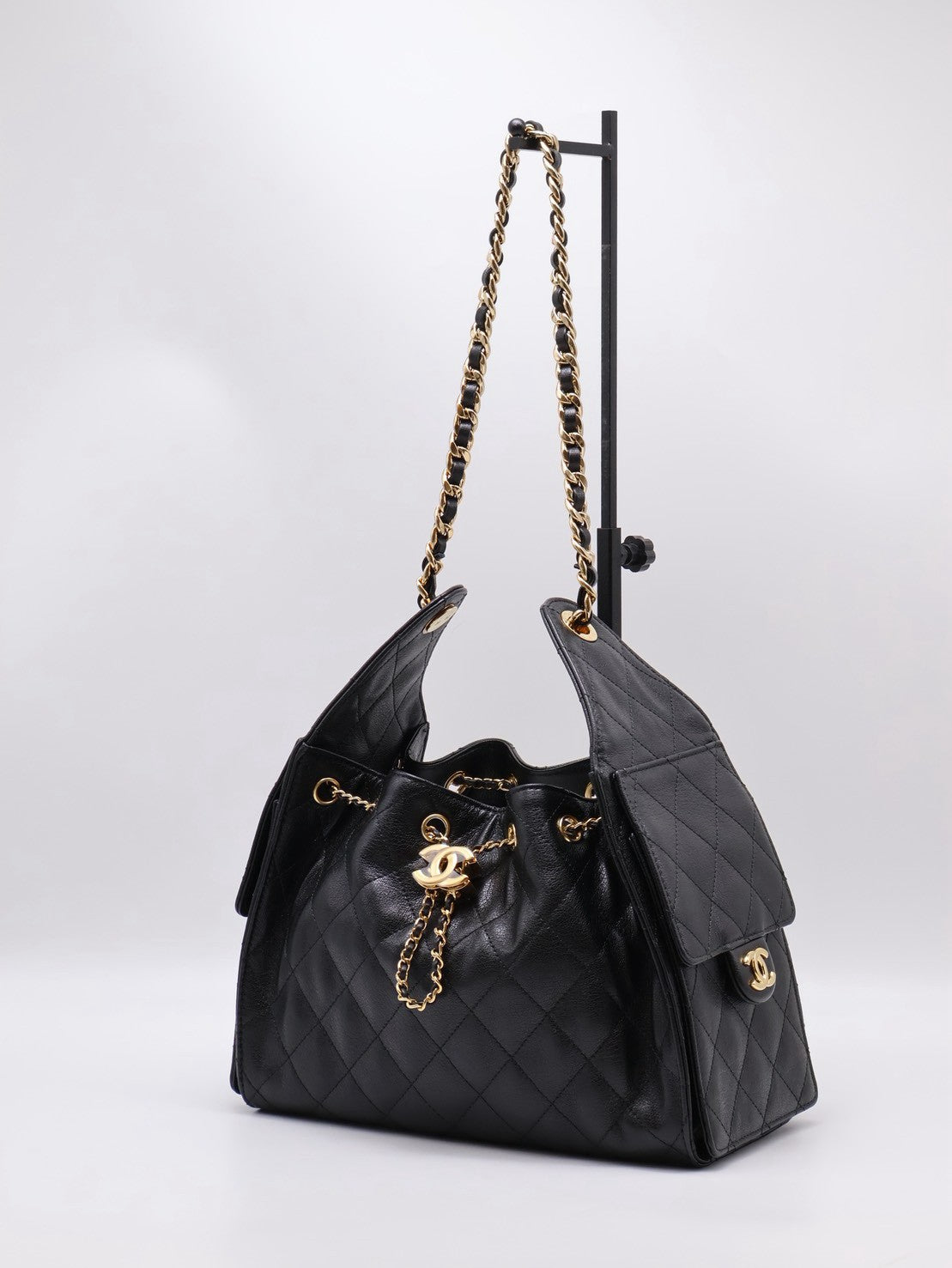 CHANEL 25 Hobo Bag - 小號黑亮金