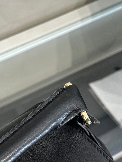 LOEWE Puzzle小牛皮手袋 - 小號黑