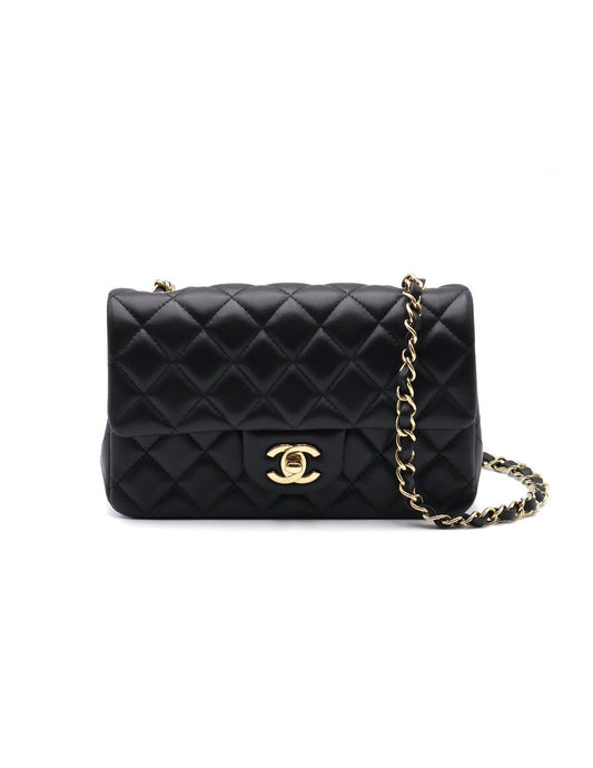 CHANEL 經典口蓋包Mini CF20 - 黑金