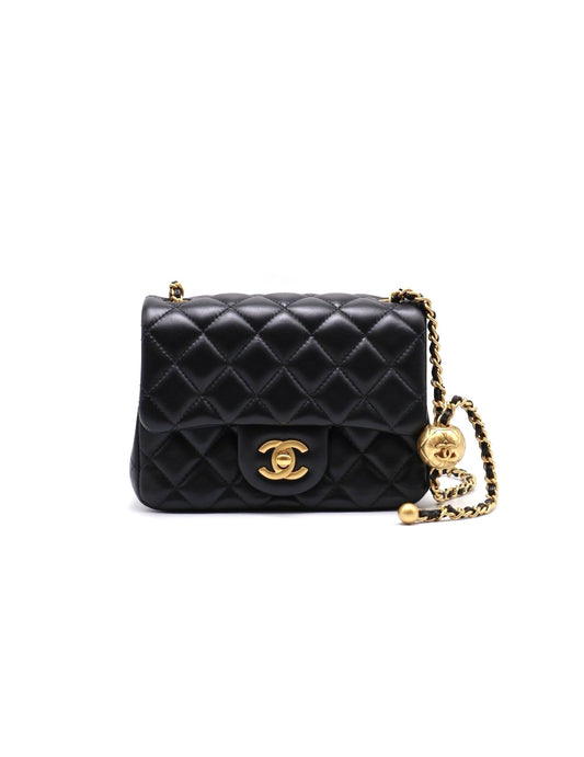 CHANEL 經典口蓋包方胖子 17 - 金球黑金