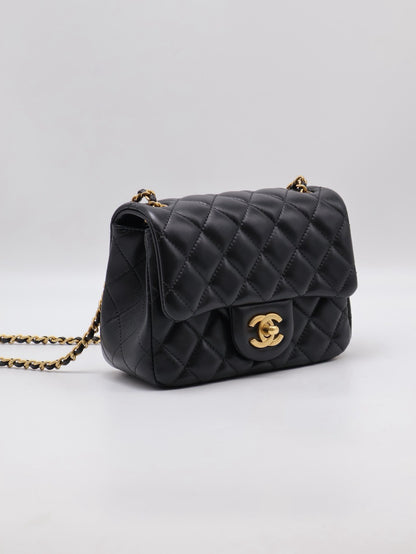 CHANEL 經典口蓋包方胖子 17 - 金球黑金