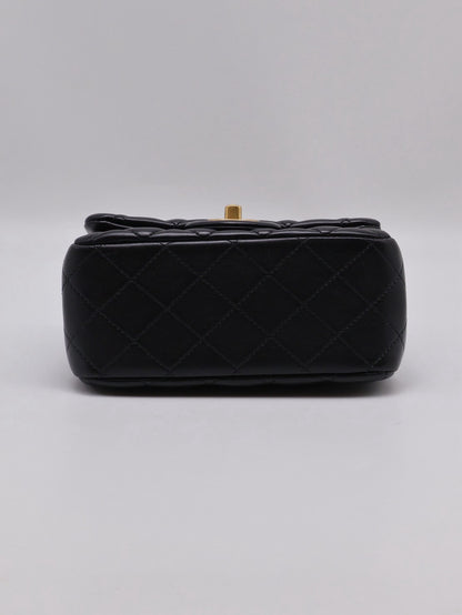 CHANEL 經典口蓋包方胖子 17 - 金球黑金