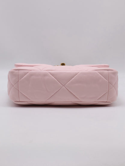 CHANEL 19 Bag 菱格紋手提肩背包 26 - 粉金