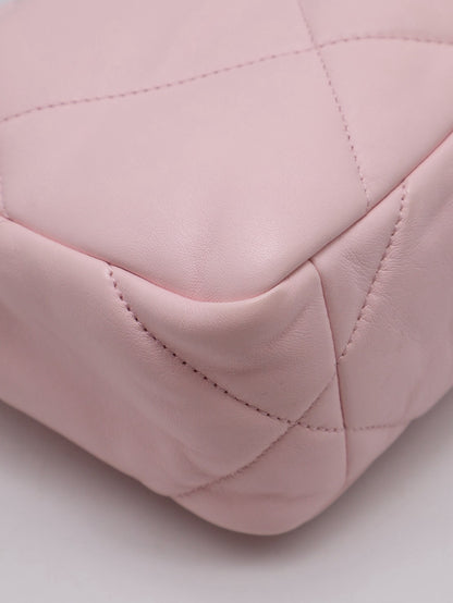 CHANEL 19 Bag 菱格紋手提肩背包 26 - 粉金