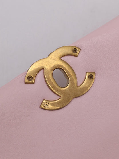 CHANEL 19 Bag 菱格紋手提肩背包 26 - 粉金