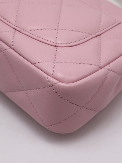 CHANEL 24S壓克力手提Mini CF20 - 粉金