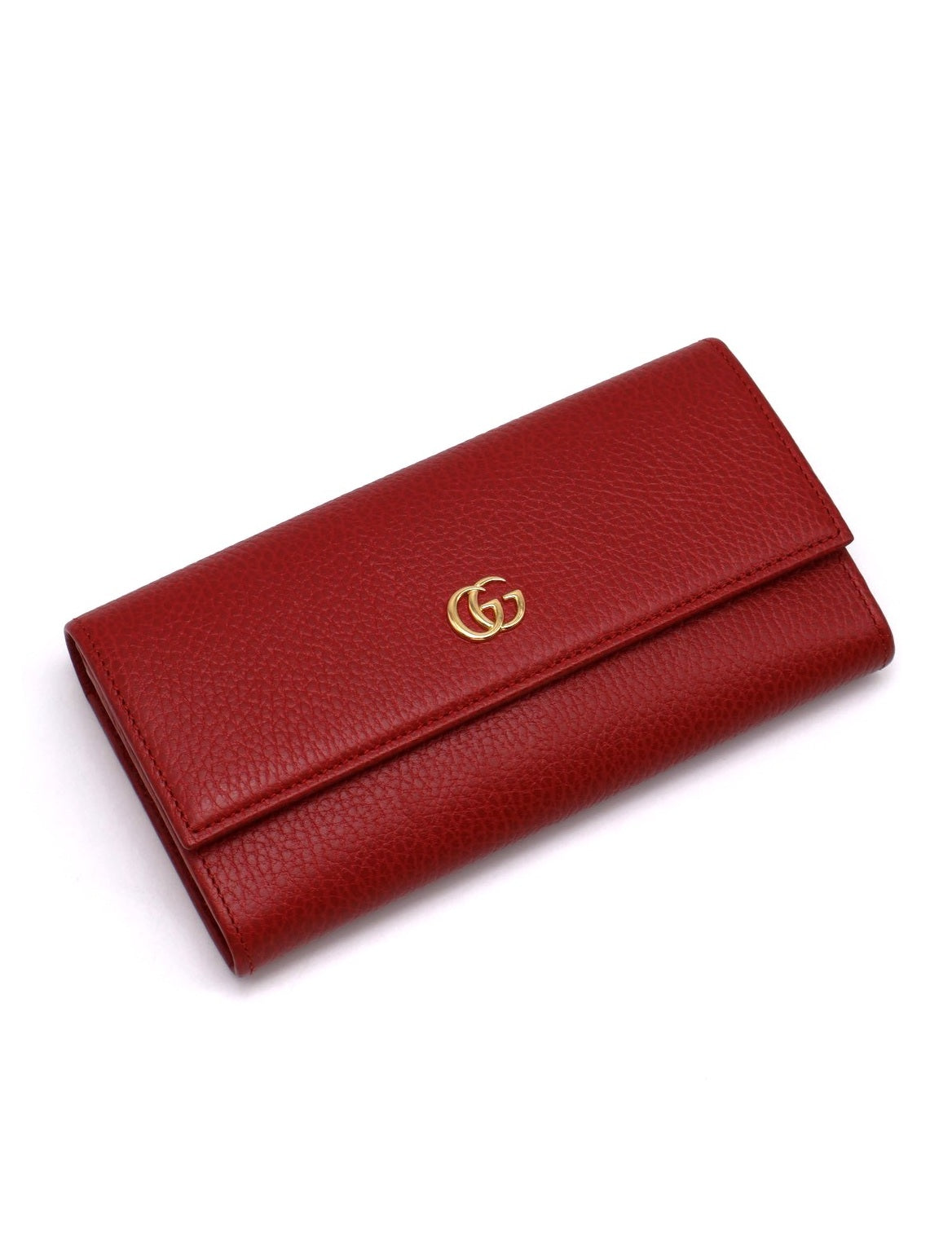 GUCCI GG雙折翻蓋長夾 - 紅