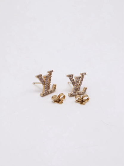 LOUIS VUITTON LV Iconic滿鑽耳環
