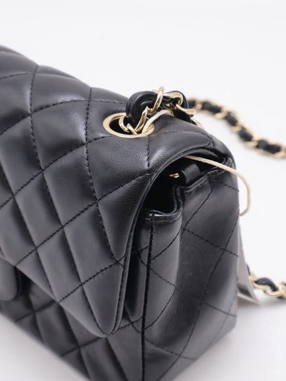 CHANEL 經典口蓋包Mini CF20 - 黑金