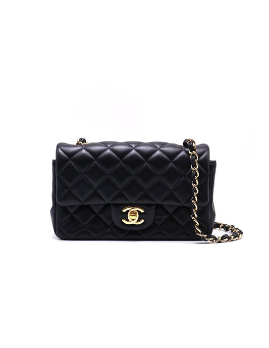 CHANEL 經典口蓋包Mini CF20 - 黑金