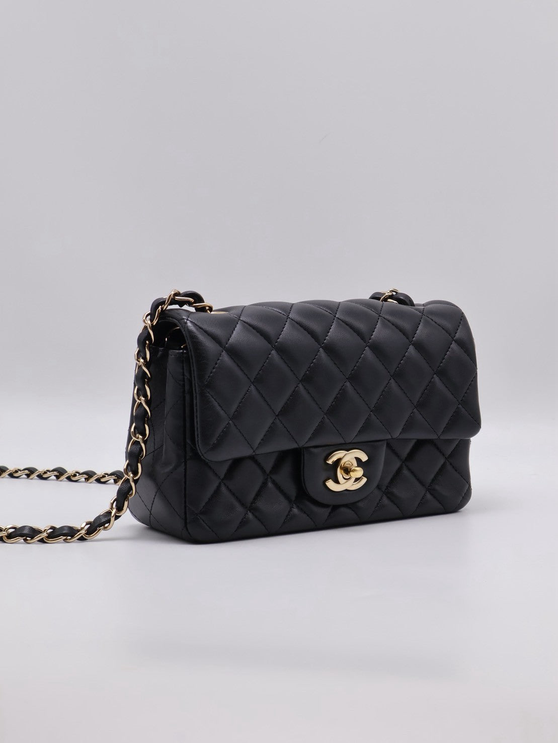 CHANEL 經典口蓋包Mini CF20 - 黑金