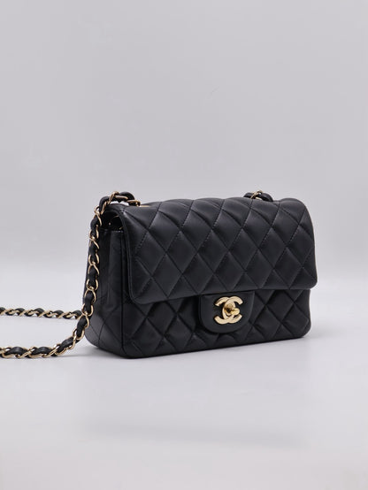 CHANEL 經典口蓋包Mini CF20 - 黑金