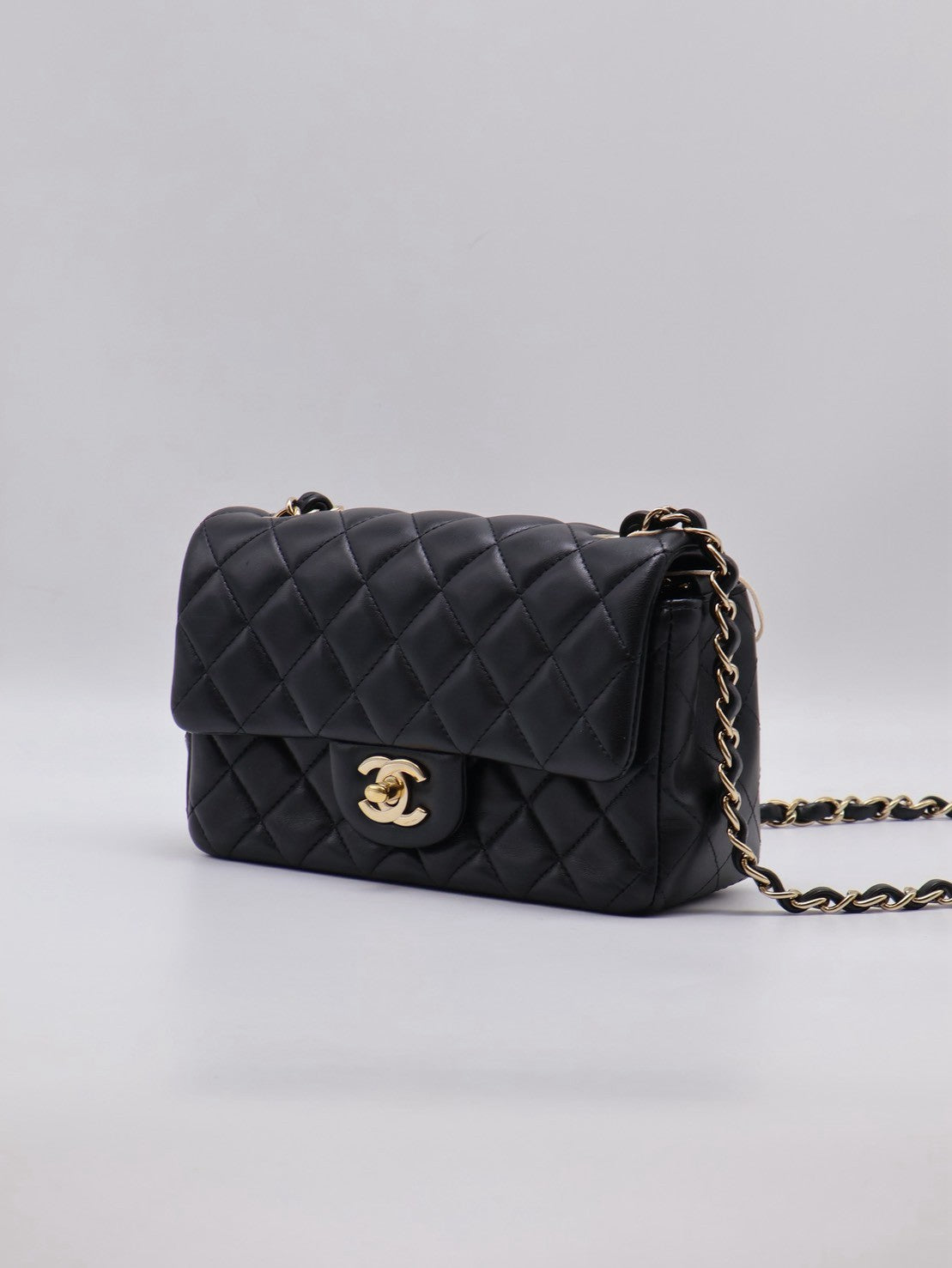 CHANEL 經典口蓋包Mini CF20 - 黑金