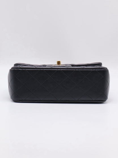CHANEL 經典口蓋包Mini CF20 - 黑金