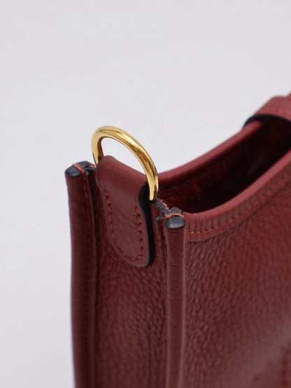 HERMES Mini Evelyne - Rouge H 55 愛馬仕紅金 B