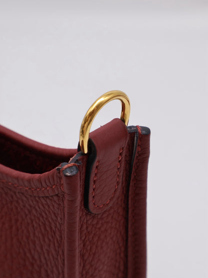 HERMES Mini Evelyne - Rouge H 55 愛馬仕紅金 B