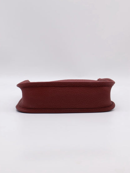 HERMES Mini Evelyne - Rouge H 55 愛馬仕紅金 B