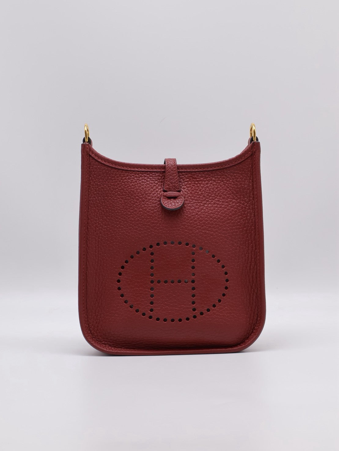 HERMES Mini Evelyne - Rouge H 55 愛馬仕紅金 B