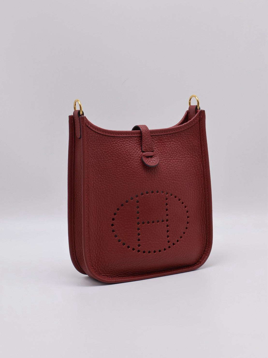 HERMES Mini Evelyne - Rouge H 55 愛馬仕紅金 B