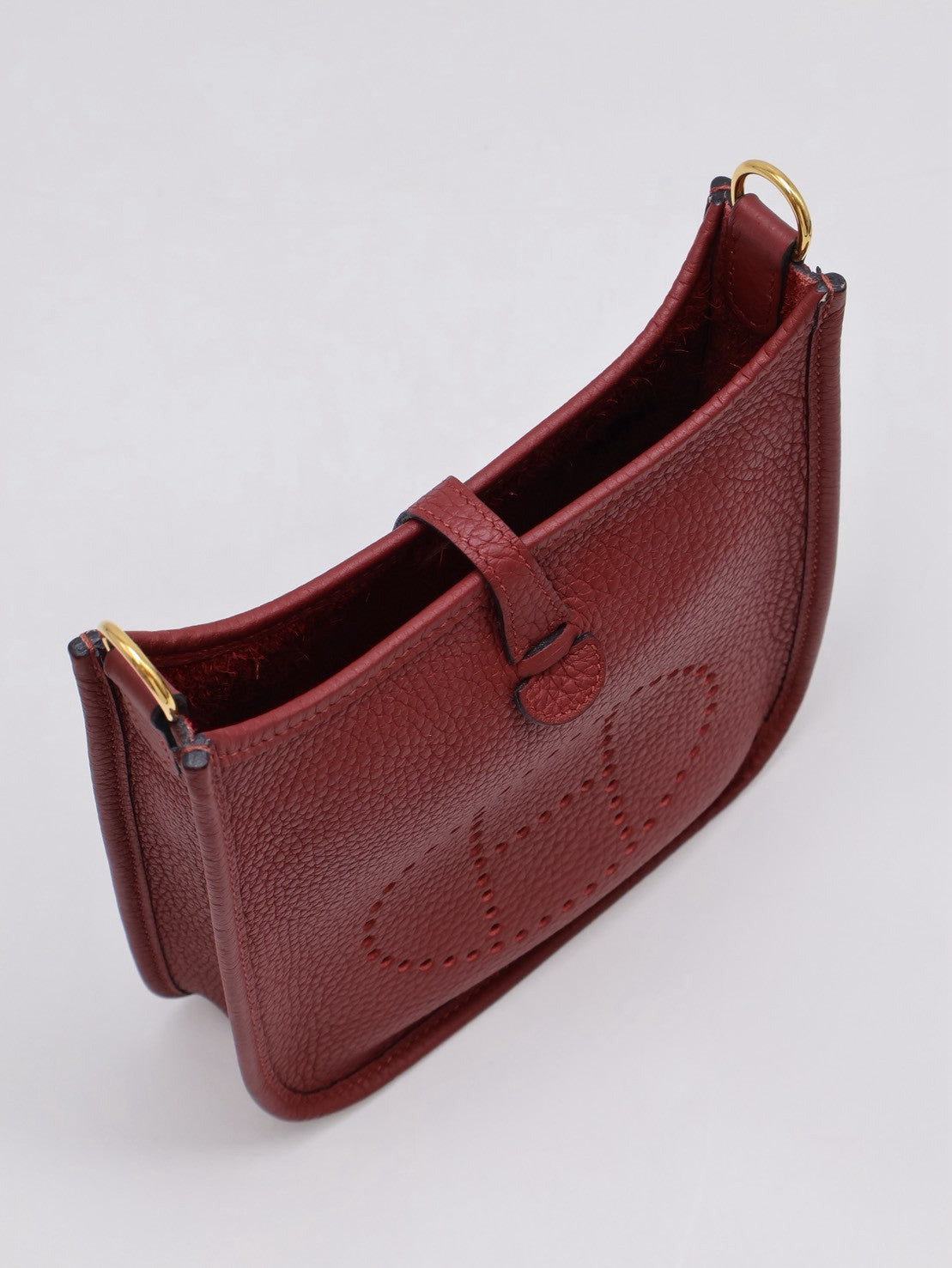 HERMES Mini Evelyne - Rouge H 55 愛馬仕紅金 B