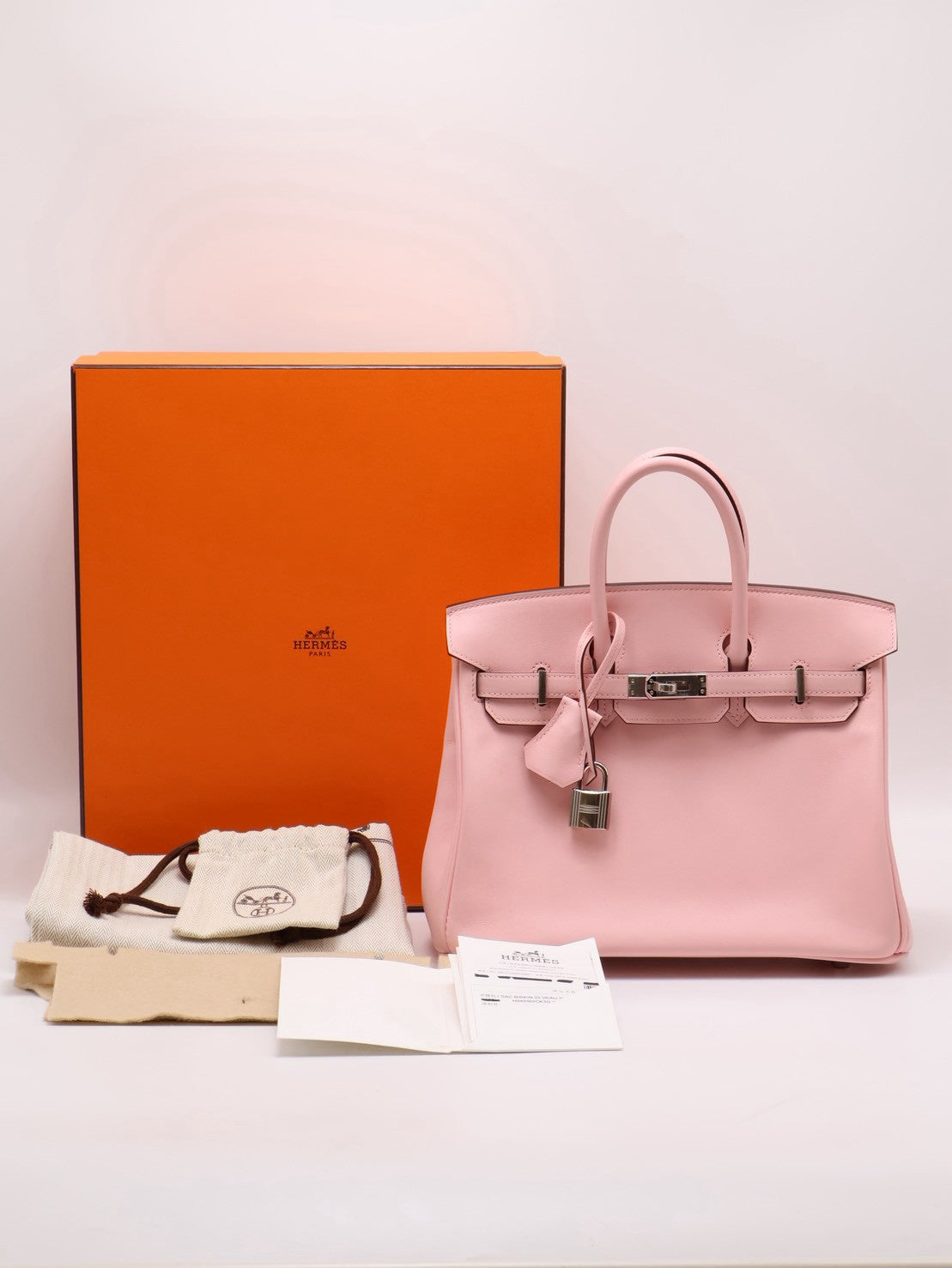 HERMES Birkin 25 - Rose Sakura 3Q 櫻花粉銀 W