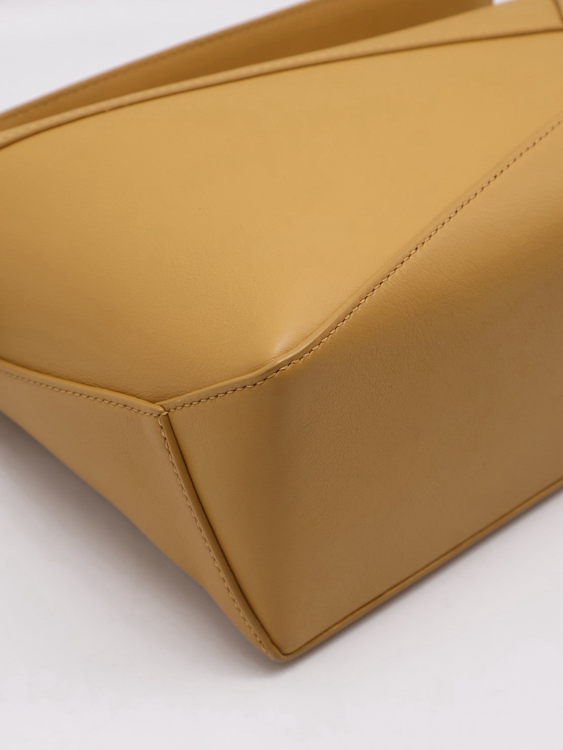 LOEWE Puzzle小牛皮手袋 - 小號薑黃色