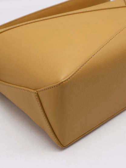 LOEWE Puzzle小牛皮手袋 - 小號薑黃色