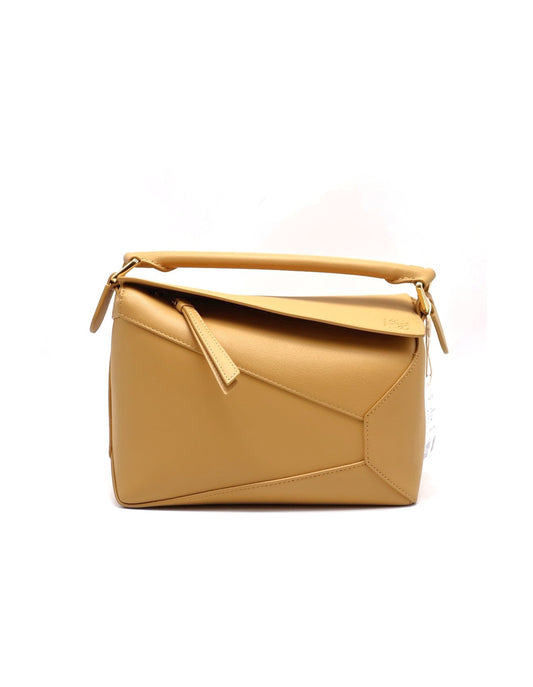 LOEWE Puzzle小牛皮手袋 - 小號薑黃色