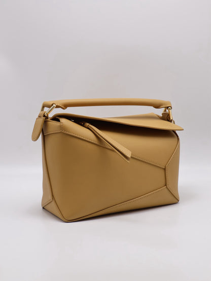LOEWE Puzzle小牛皮手袋 - 小號薑黃色