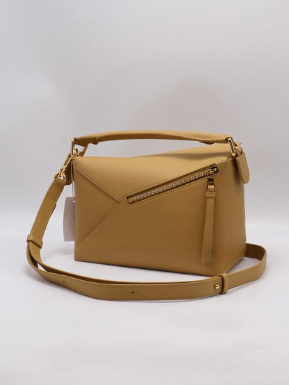 LOEWE Puzzle小牛皮手袋 - 小號薑黃色