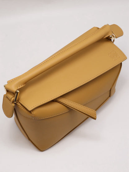 LOEWE Puzzle小牛皮手袋 - 小號薑黃色