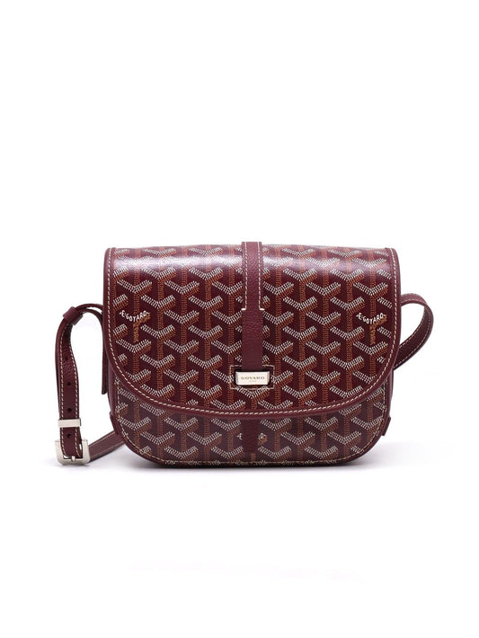GOYARD Belvedere 郵差包 - 小號酒紅