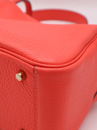 HERMES Mini Lindy - Rose Texas 0E 德克薩斯粉金 Z
