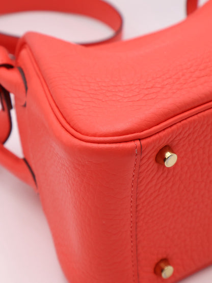 HERMES Mini Lindy - Rose Texas 0E 德克薩斯粉金 Z