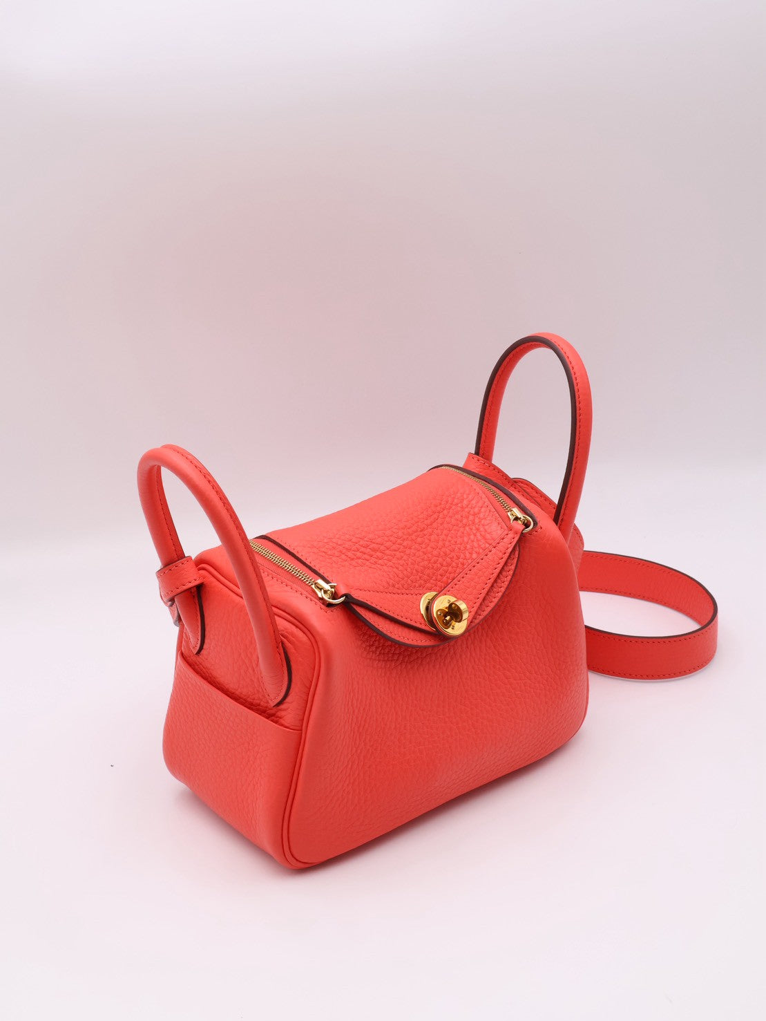 HERMES Mini Lindy - Rose Texas 0E 德克薩斯粉金 Z