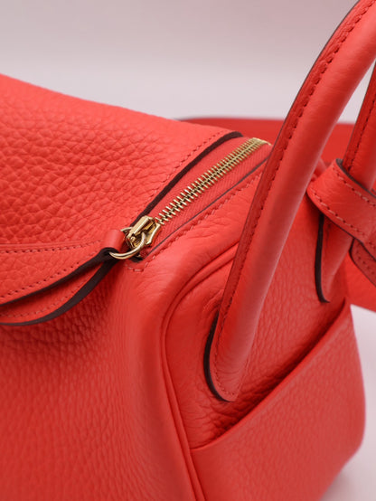 HERMES Mini Lindy - Rose Texas 0E 德克薩斯粉金 Z
