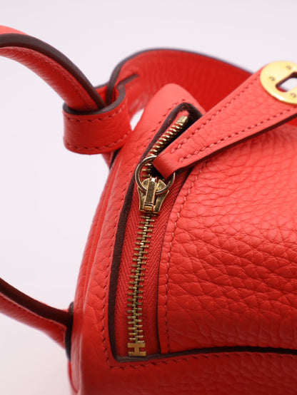 HERMES Mini Lindy - Rose Texas 0E 德克薩斯粉金 Z
