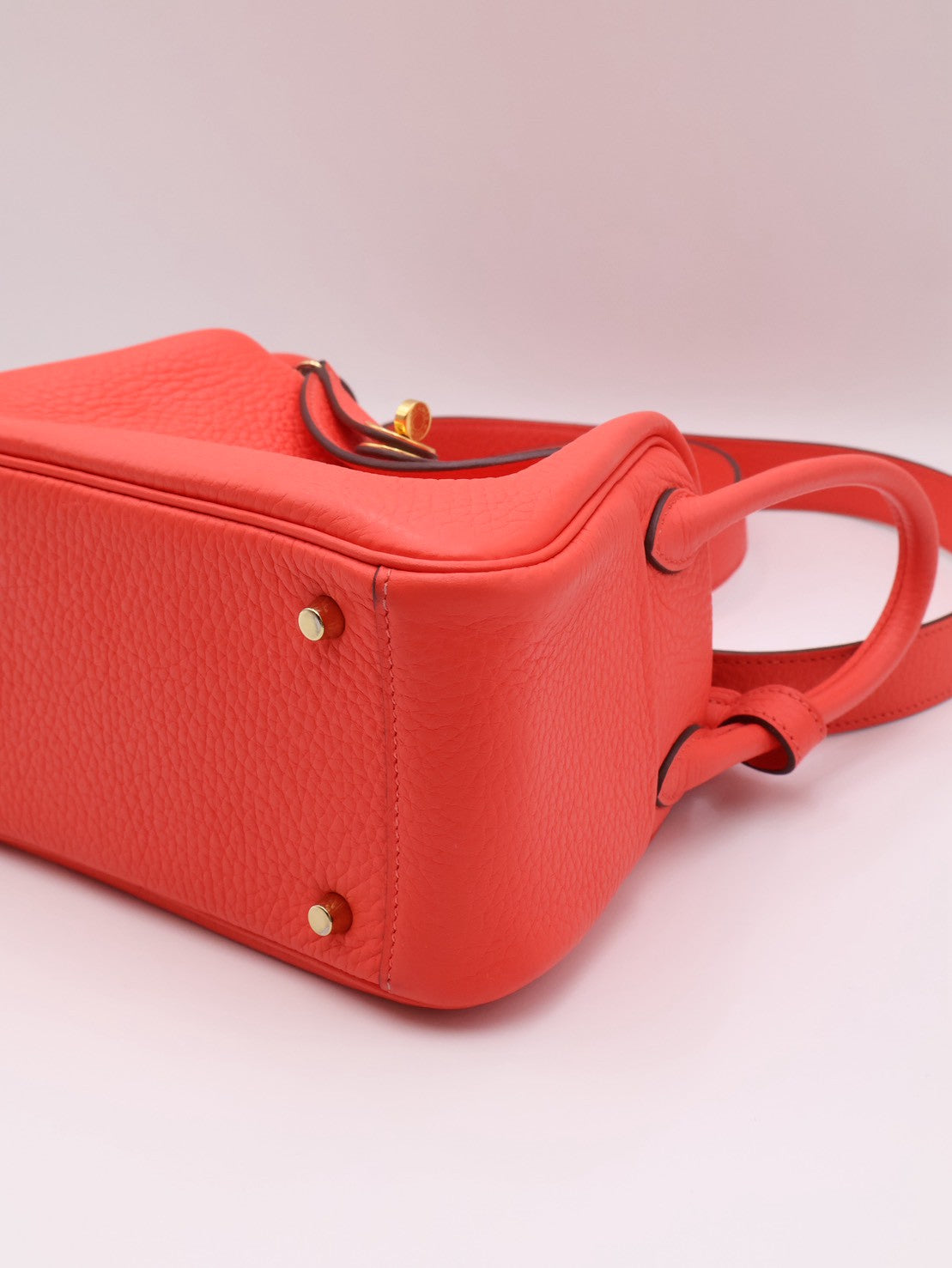 HERMES Mini Lindy - Rose Texas 0E 德克薩斯粉金 Z